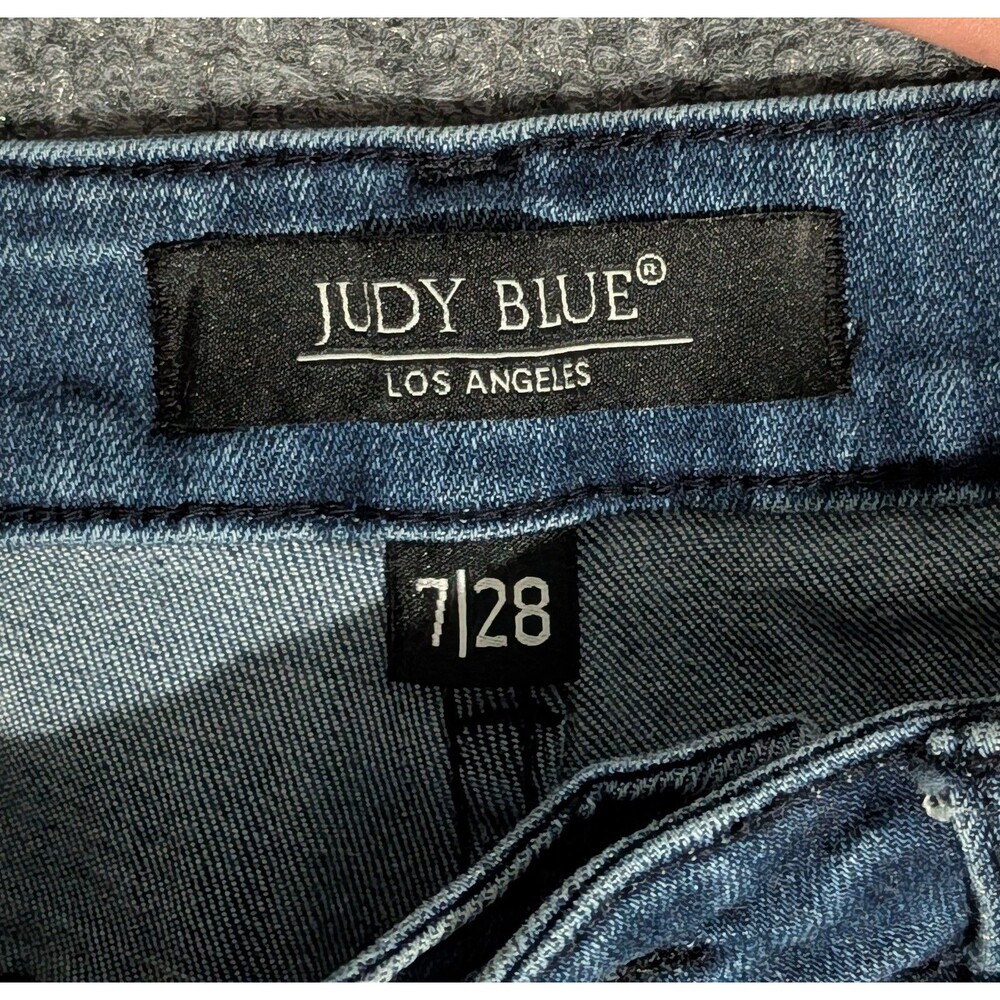 Judy Blue Trouser Flare Jeans Womens 7/28 Denim Blue - Picture 3 of 9